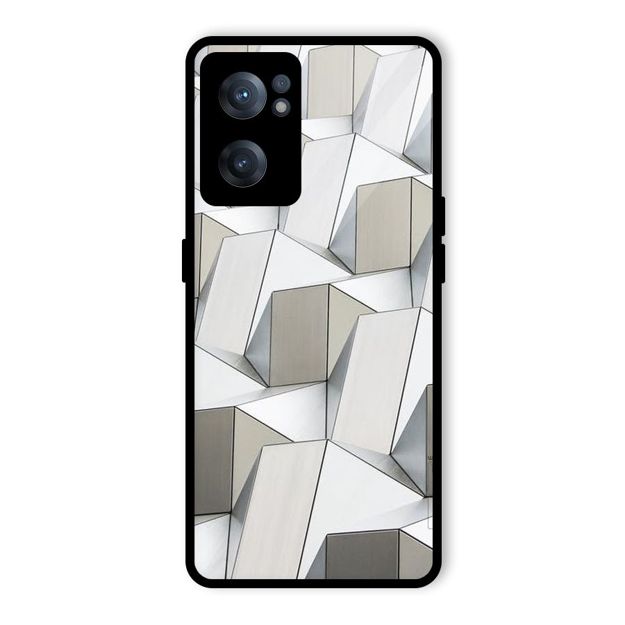 White Abstract Art Glass Back Case for OnePlus Nord CE 2 5G