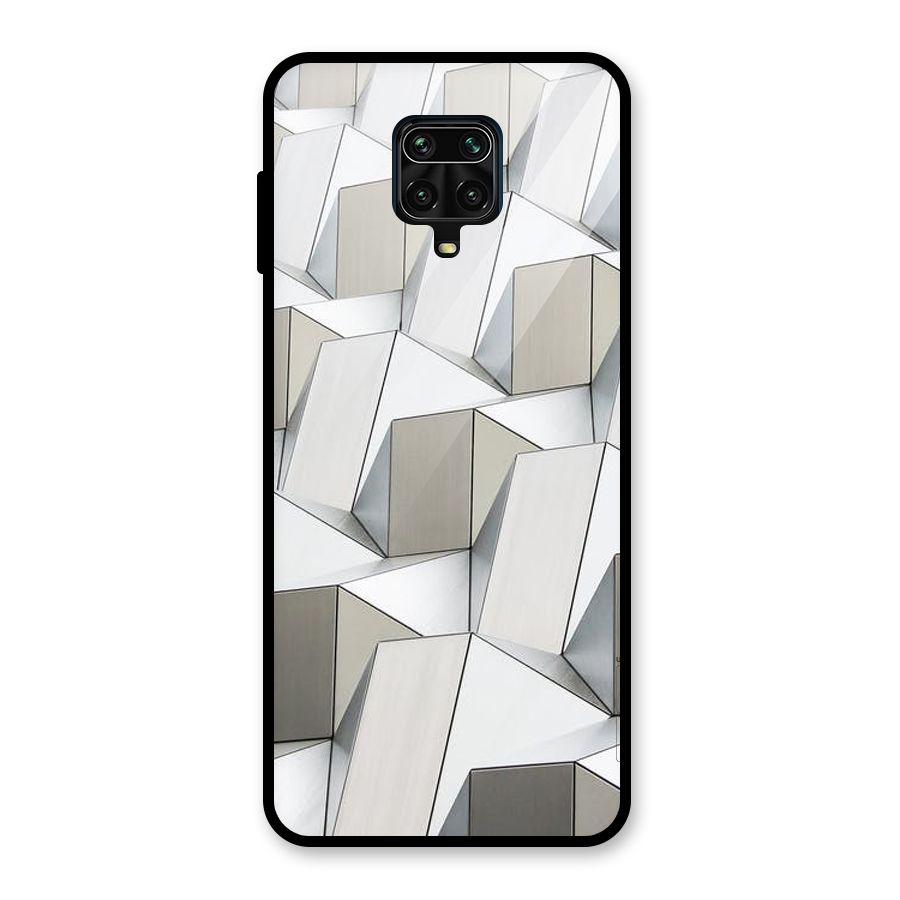 White Abstract Art Glass Back Case for Poco M2 Pro