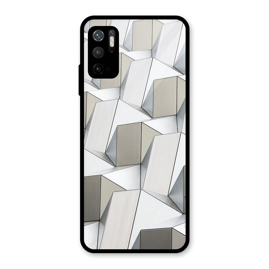 White Abstract Art Glass Back Case for Poco M3 Pro 5G