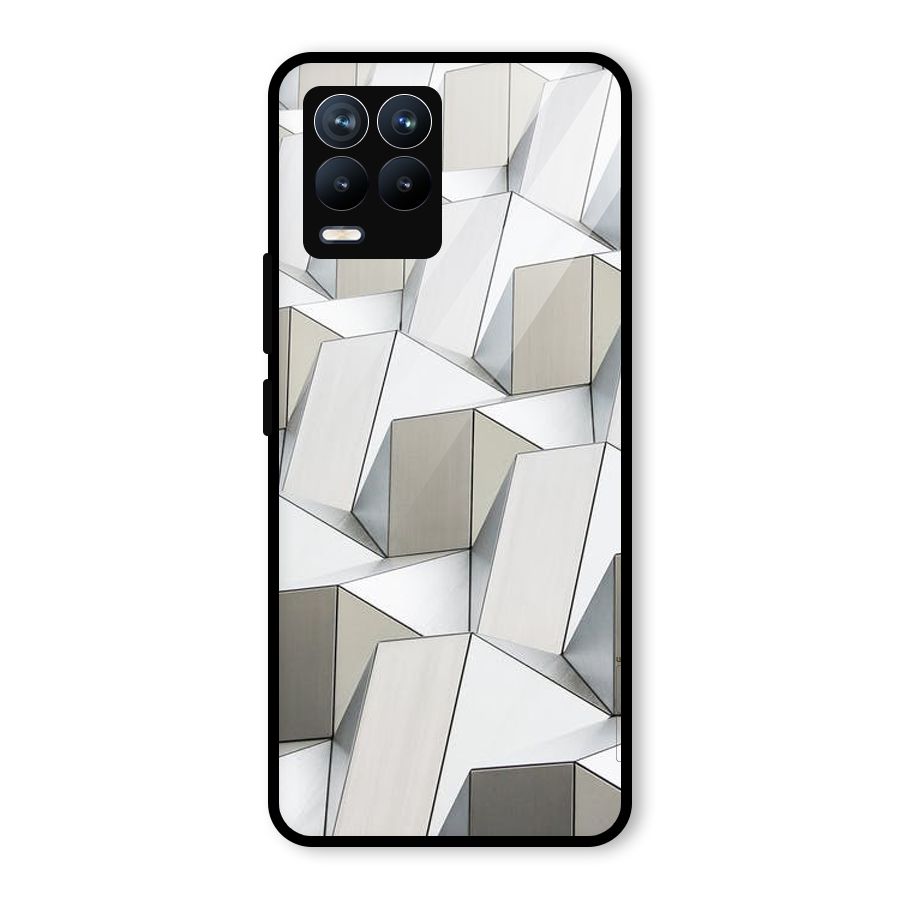 White Abstract Art Glass Back Case for Realme 8 Pro