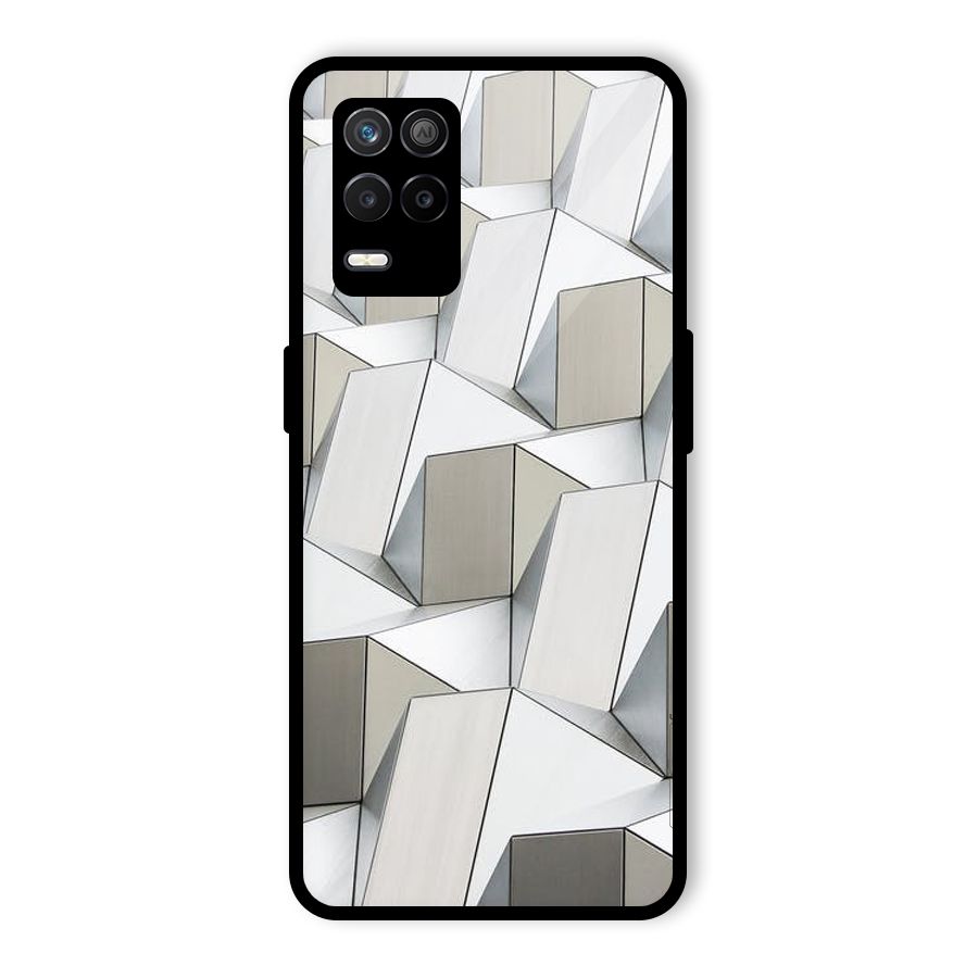 White Abstract Art Glass Back Case for Realme 9 5G