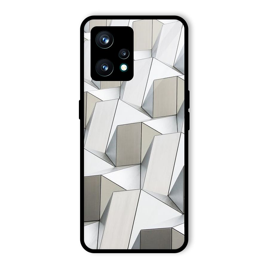 White Abstract Art Glass Back Case for Realme 9 Pro Plus 5G