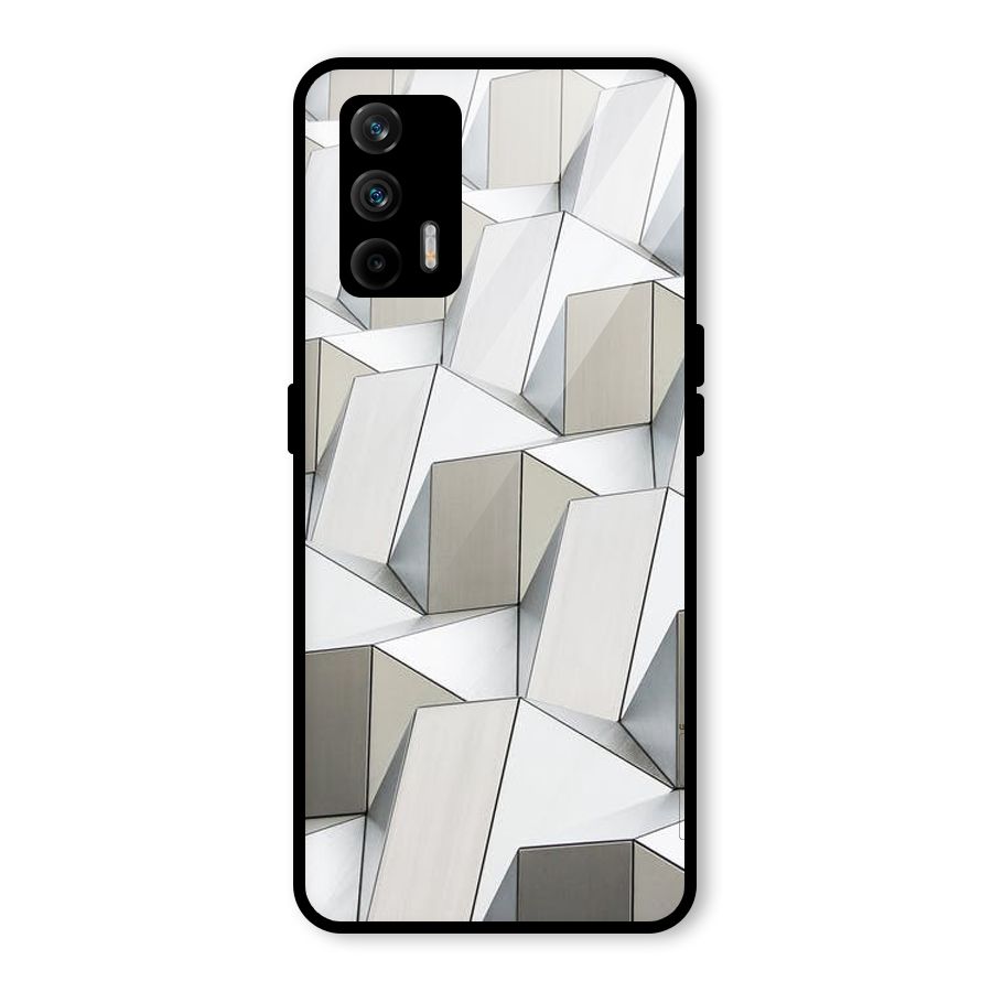 White Abstract Art Glass Back Case for Realme GT 5G