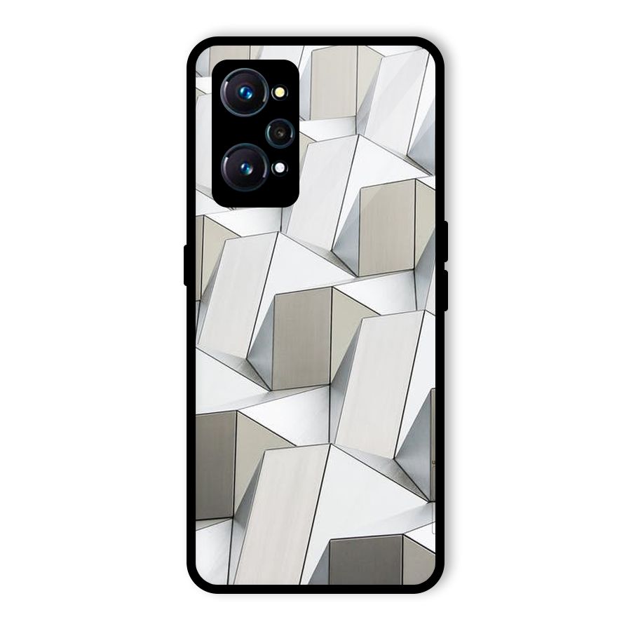 White Abstract Art Glass Back Case for Realme GT Neo2