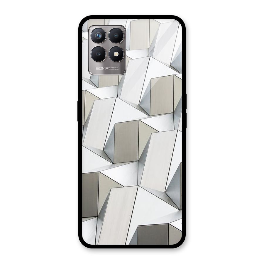 White Abstract Art Glass Back Case for Realme Narzo 50