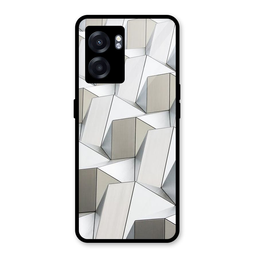 White Abstract Art Glass Back Case for Realme Narzo 50 5G
