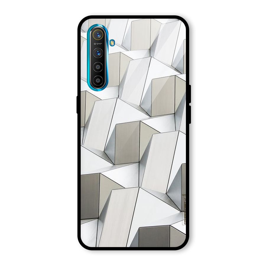 White Abstract Art Glass Back Case for Realme X2
