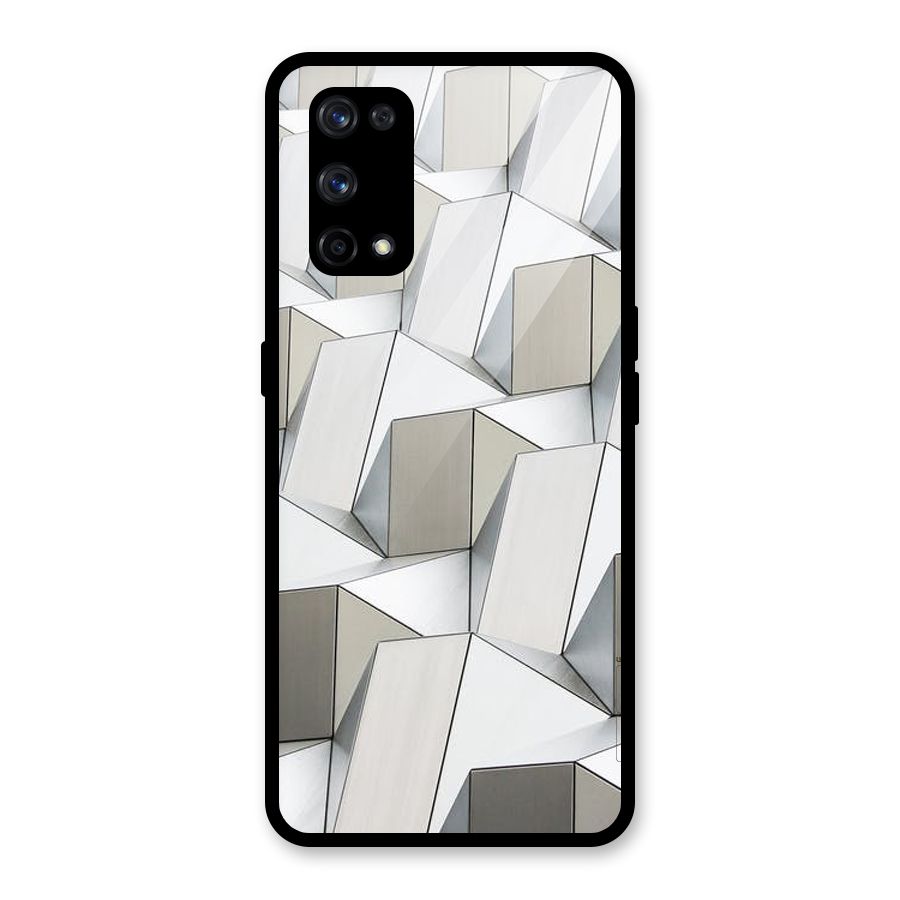 White Abstract Art Glass Back Case for Realme X7 Pro