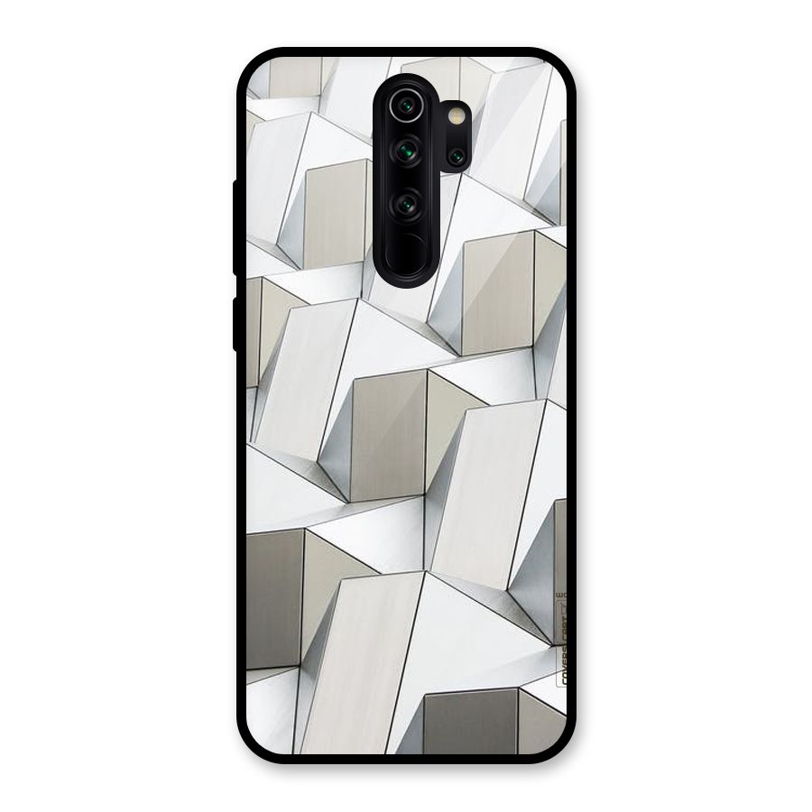 White Abstract Art Glass Back Case for Redmi Note 8 Pro
