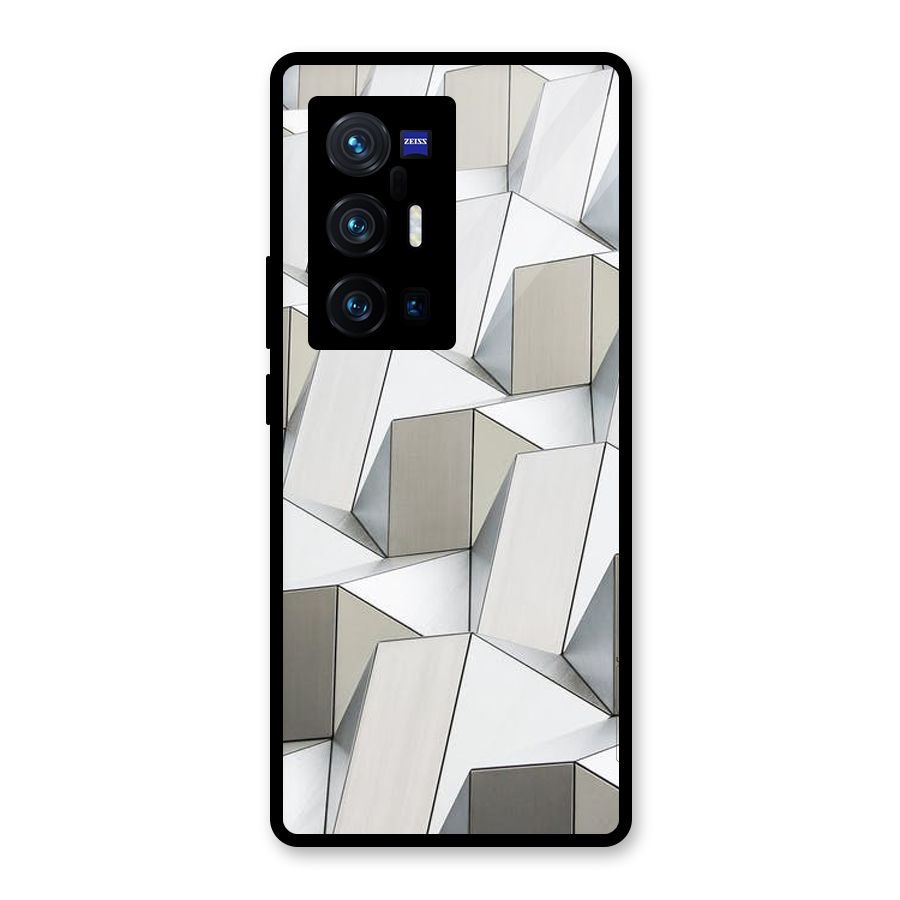 White Abstract Art Glass Back Case for Vivo X70 Pro Plus