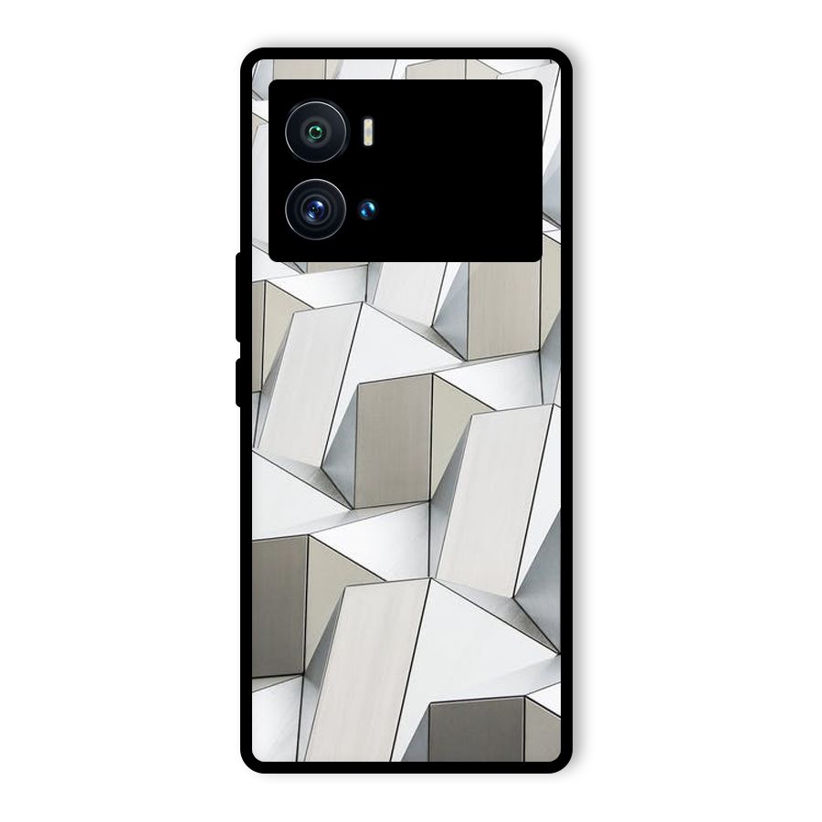 White Abstract Art Glass Back Case for Vivo iQOO 9 Pro