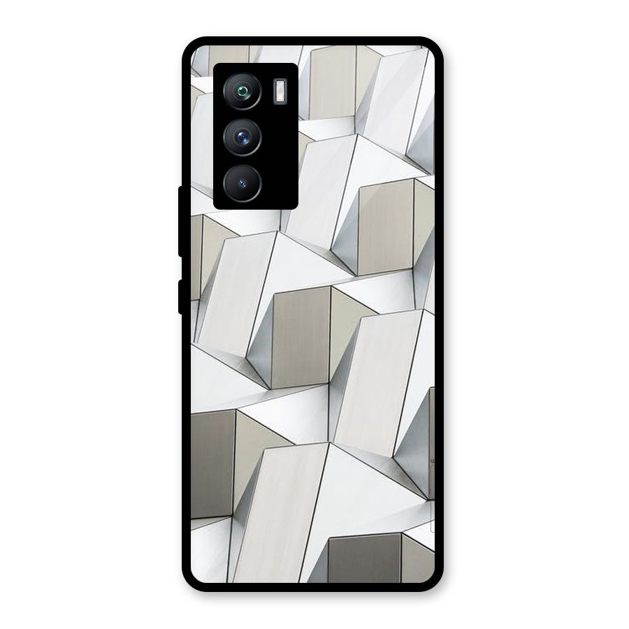 White Abstract Art Glass Back Case for Vivo iQOO 9 SE