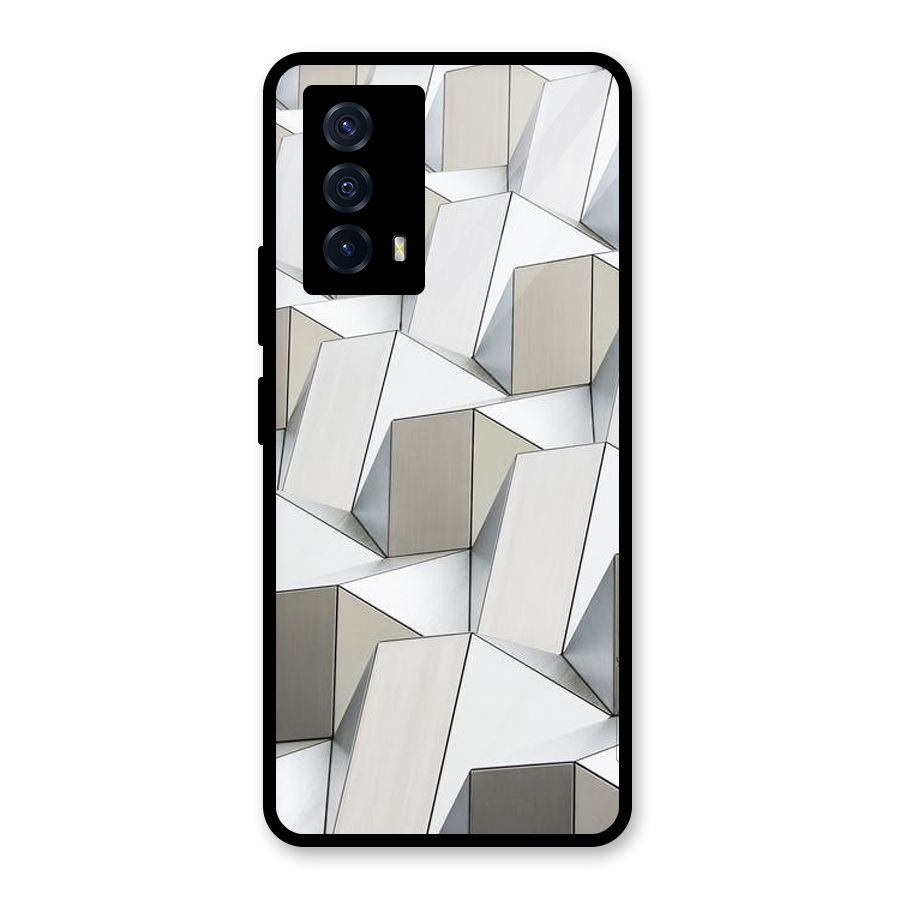 White Abstract Art Glass Back Case for Vivo iQOO Z5
