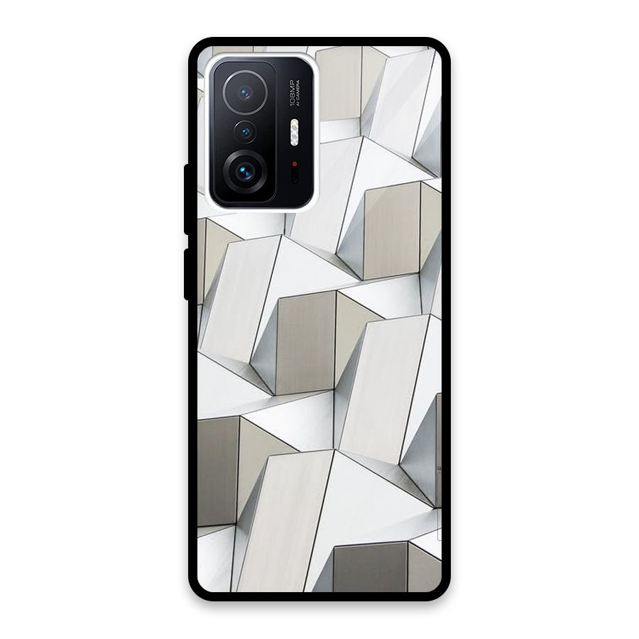 White Abstract Art Glass Back Case for Xiaomi 11T Pro