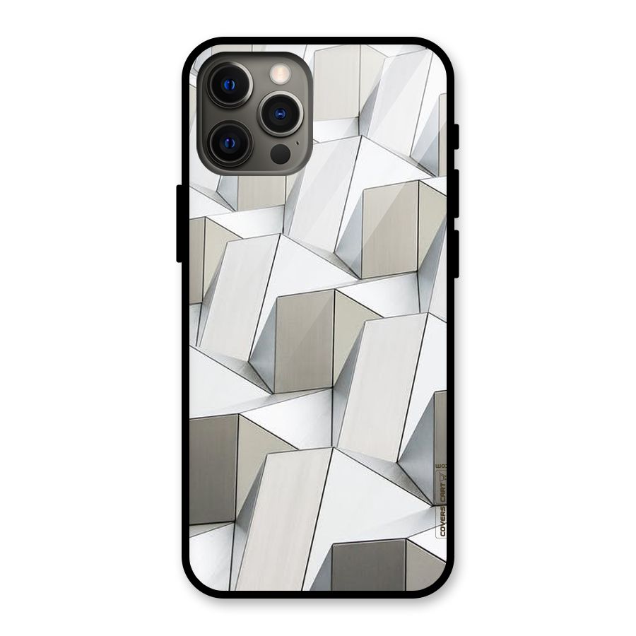 White Abstract Art Glass Back Case for iPhone 12 Pro Max