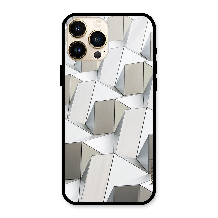 White Abstract Art Glass Back Case for iPhone 13 Pro Max