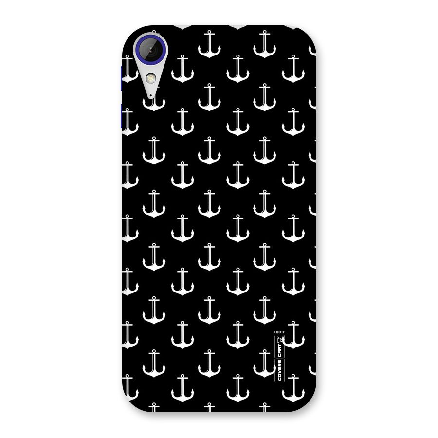 White And Black Anchor Pattern Back Case for Desire 830