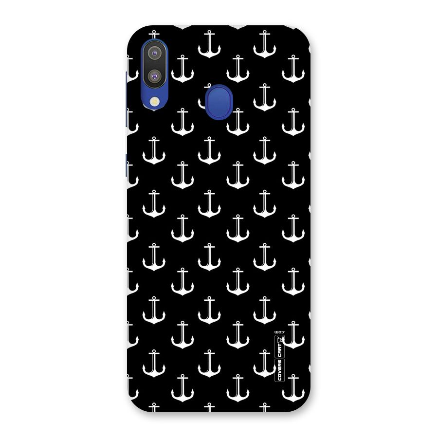 White And Black Anchor Pattern Back Case for Galaxy M20