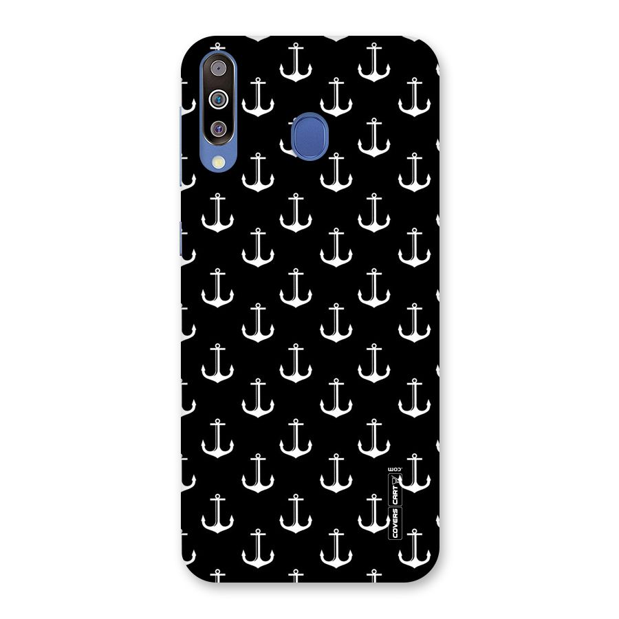 White And Black Anchor Pattern Back Case for Galaxy M30