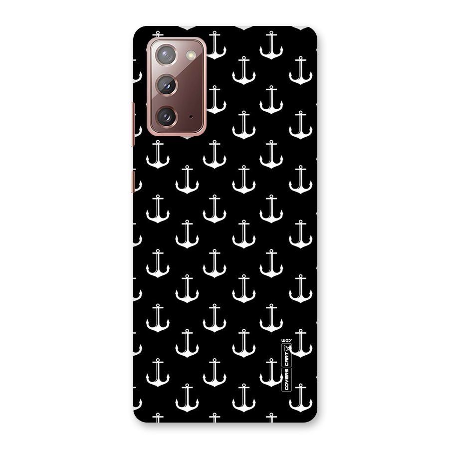 White And Black Anchor Pattern Back Case for Galaxy Note 20