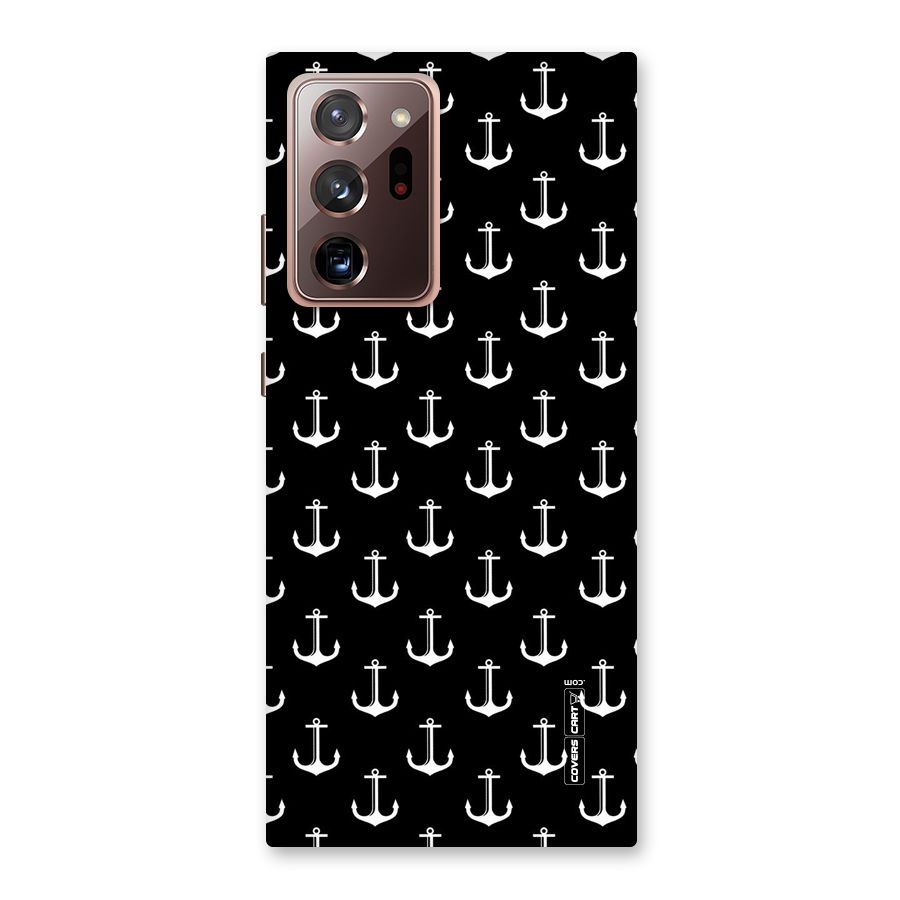 White And Black Anchor Pattern Back Case for Galaxy Note 20 Ultra