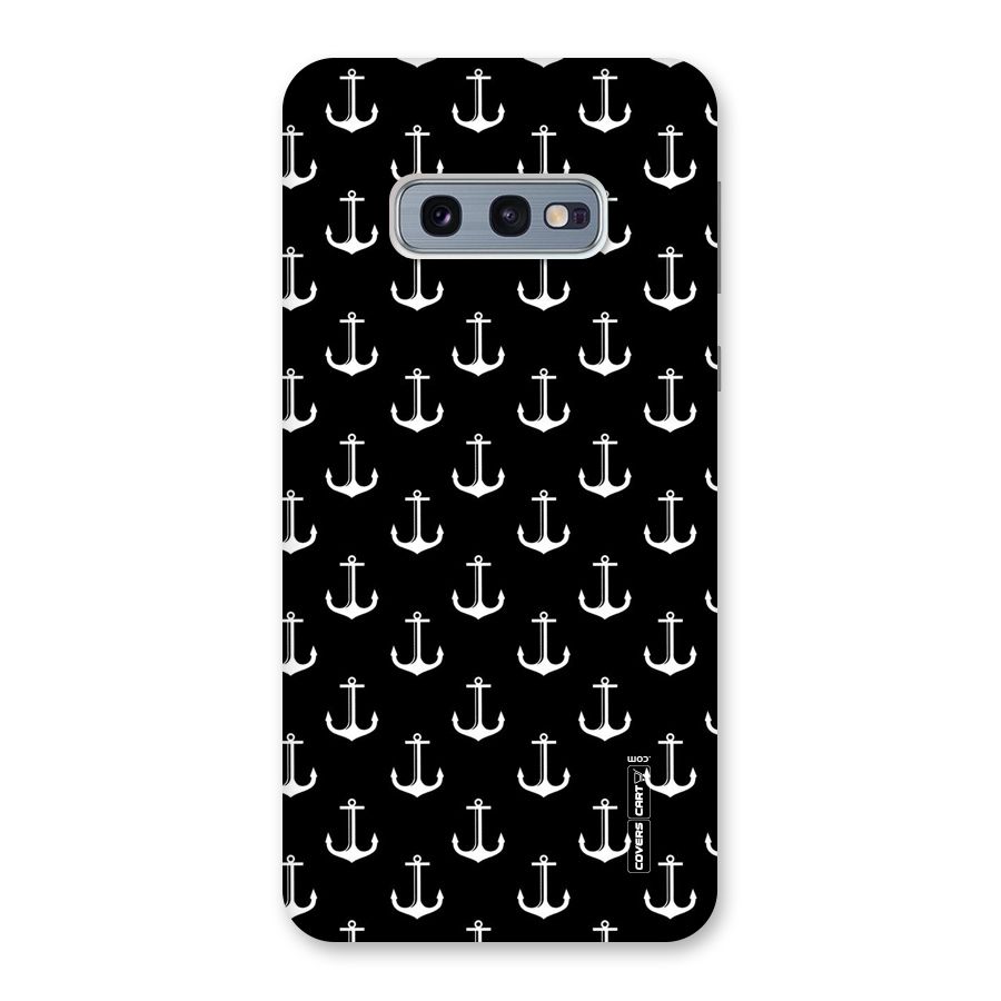 White And Black Anchor Pattern Back Case for Galaxy S10e