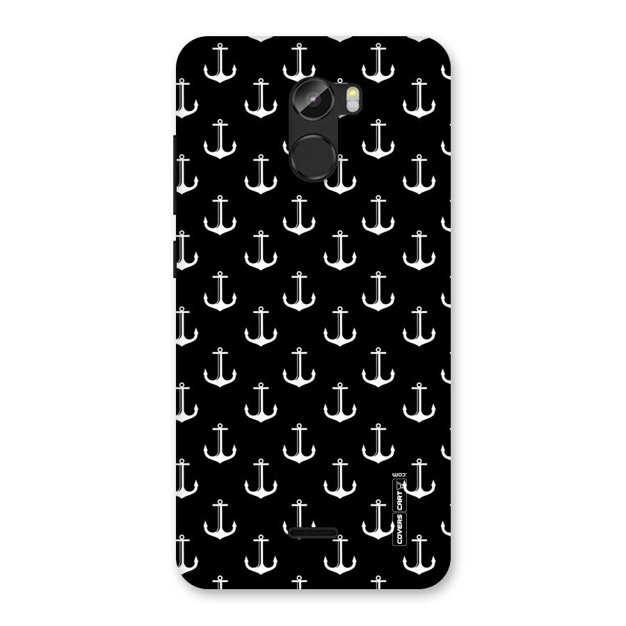White And Black Anchor Pattern Back Case for Gionee X1