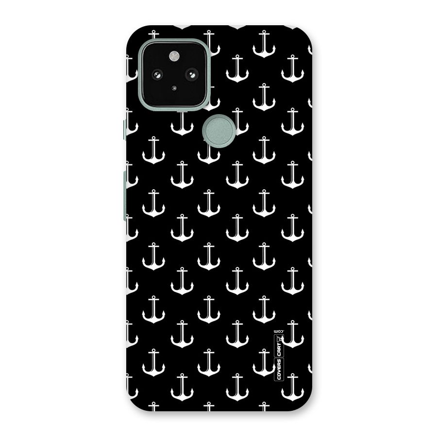 White And Black Anchor Pattern Back Case for Google Pixel 5