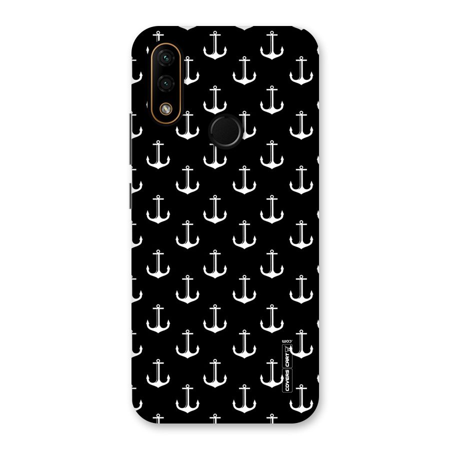White And Black Anchor Pattern Back Case for Lenovo A6 Note