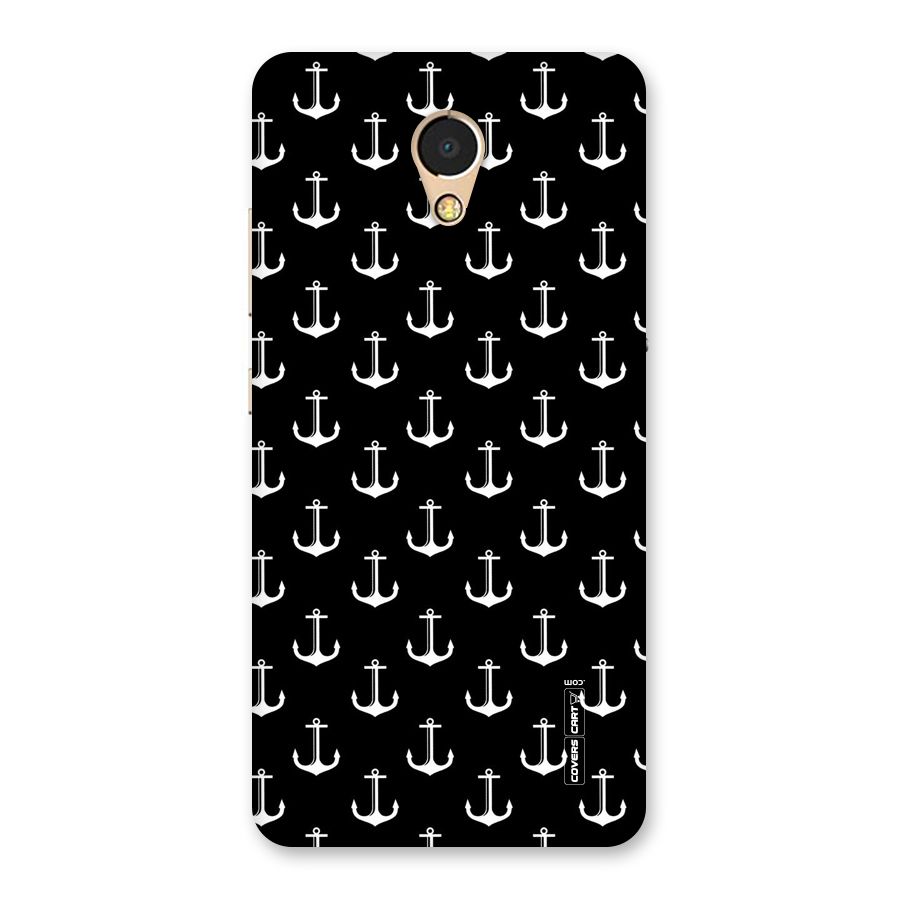 White And Black Anchor Pattern Back Case for Lenovo P2