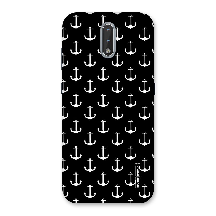 White And Black Anchor Pattern Back Case for Nokia 2.3