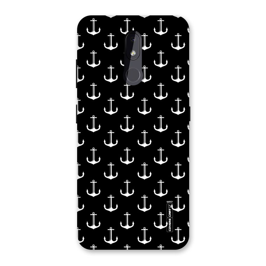 White And Black Anchor Pattern Back Case for Nokia 3.2