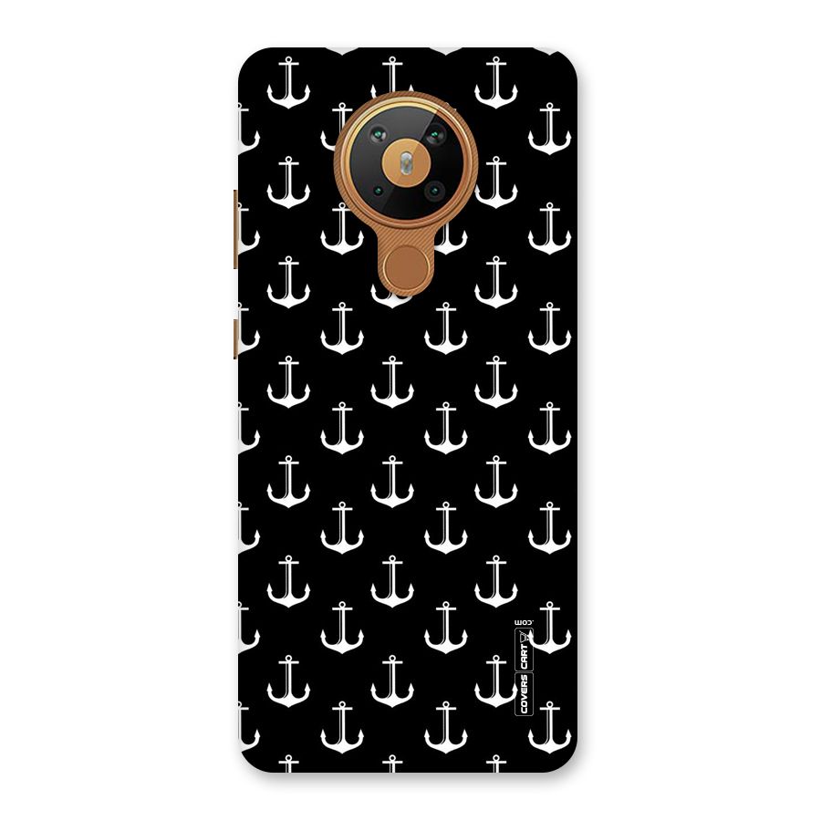 White And Black Anchor Pattern Back Case for Nokia 5.3