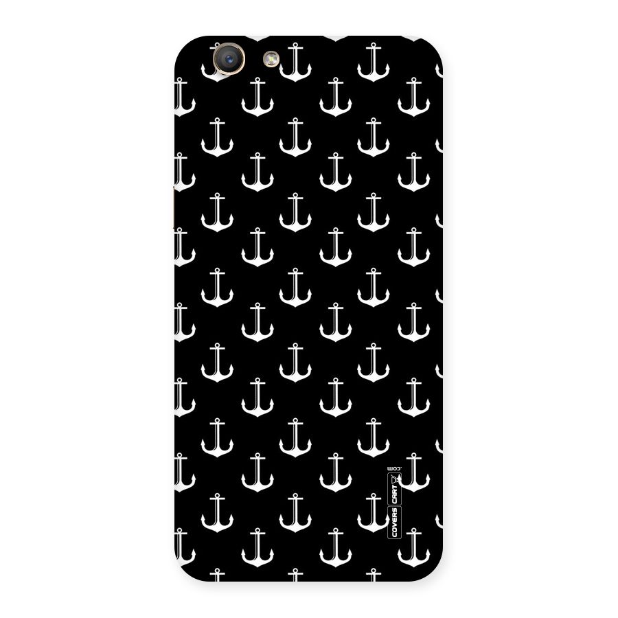 White And Black Anchor Pattern Back Case for Oppo A59