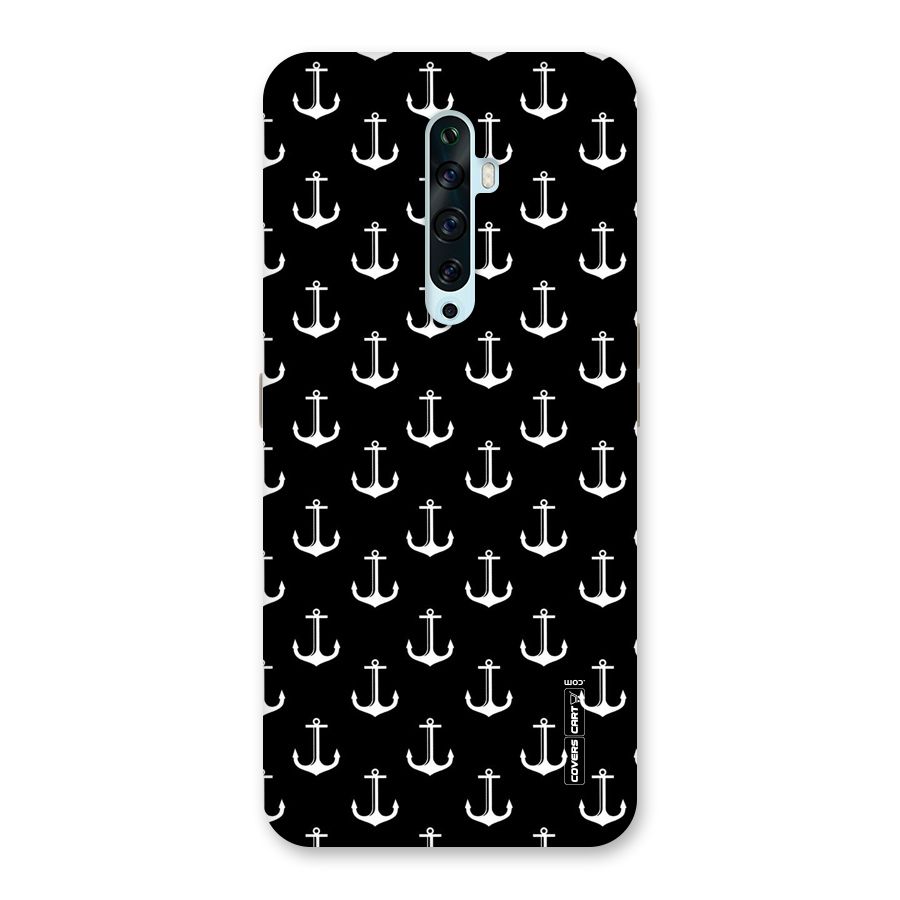 White And Black Anchor Pattern Back Case for Oppo Reno2 Z
