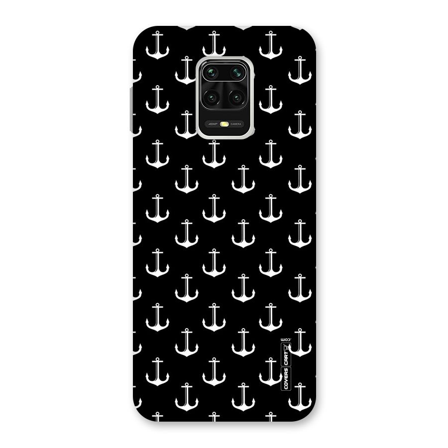White And Black Anchor Pattern Back Case for Poco M2 Pro