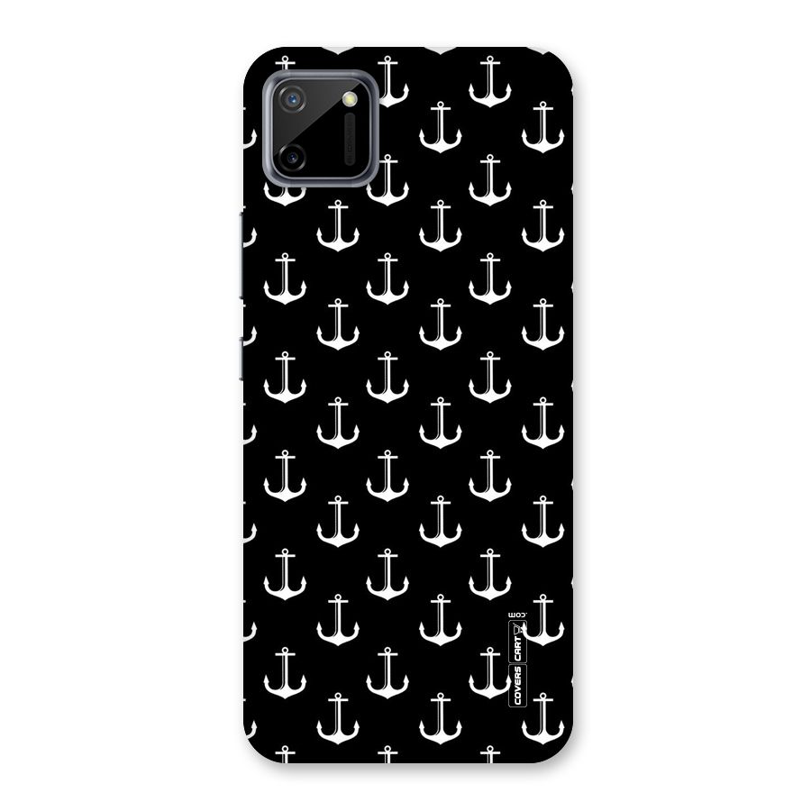 White And Black Anchor Pattern Back Case for Realme C11