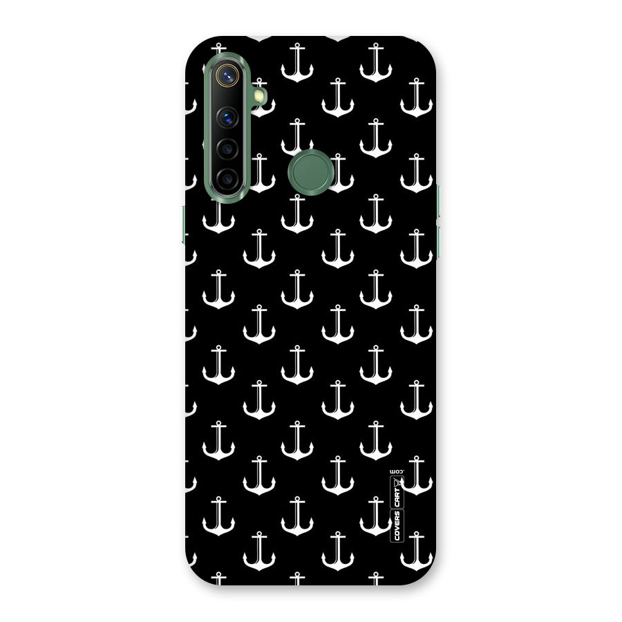 White And Black Anchor Pattern Back Case for Realme Narzo 10