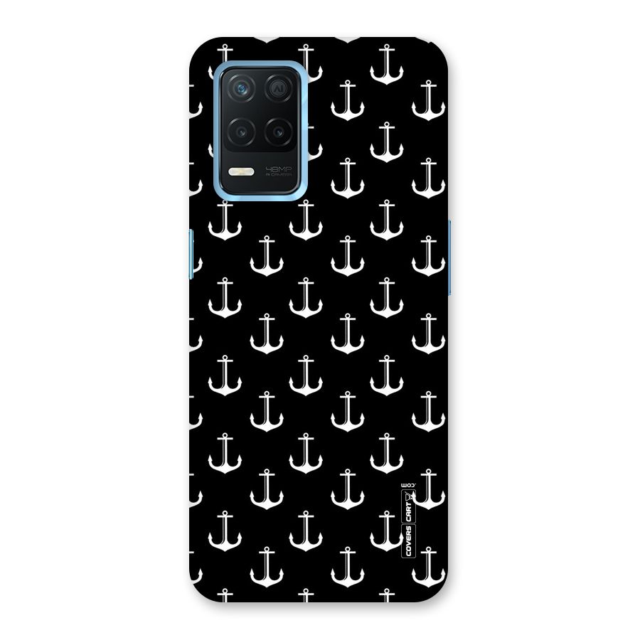 White And Black Anchor Pattern Back Case for Realme Narzo 30 5G