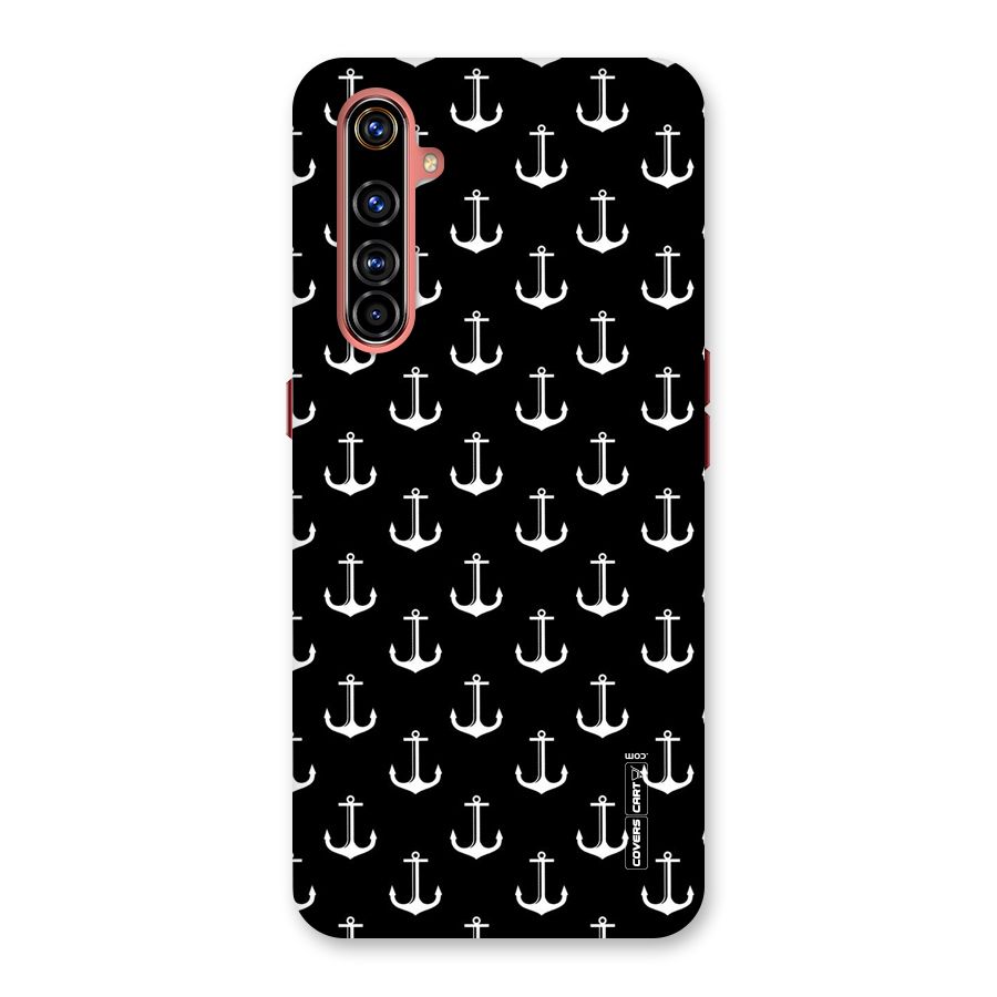 White And Black Anchor Pattern Back Case for Realme X50 Pro