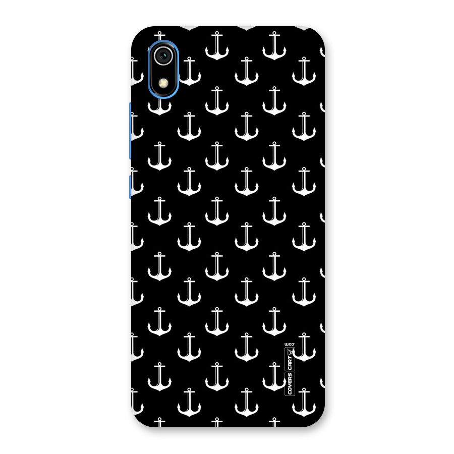 White And Black Anchor Pattern Back Case for Redmi 7A