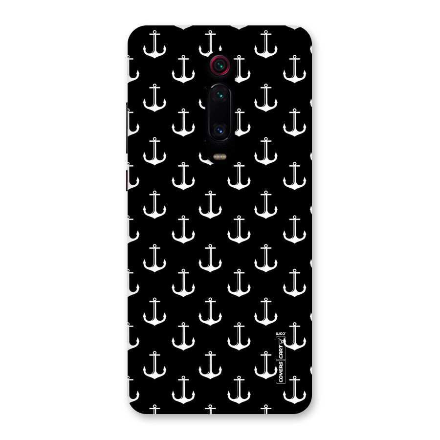 White And Black Anchor Pattern Back Case for Redmi K20 Pro