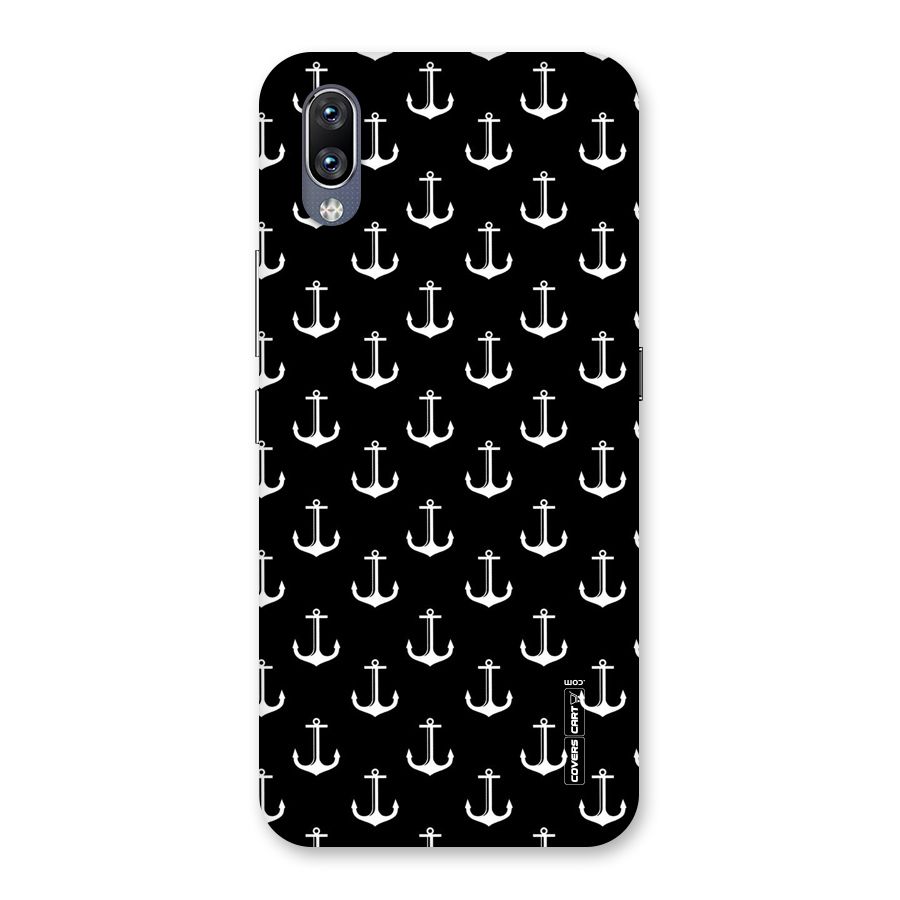 White And Black Anchor Pattern Back Case for Vivo NEX