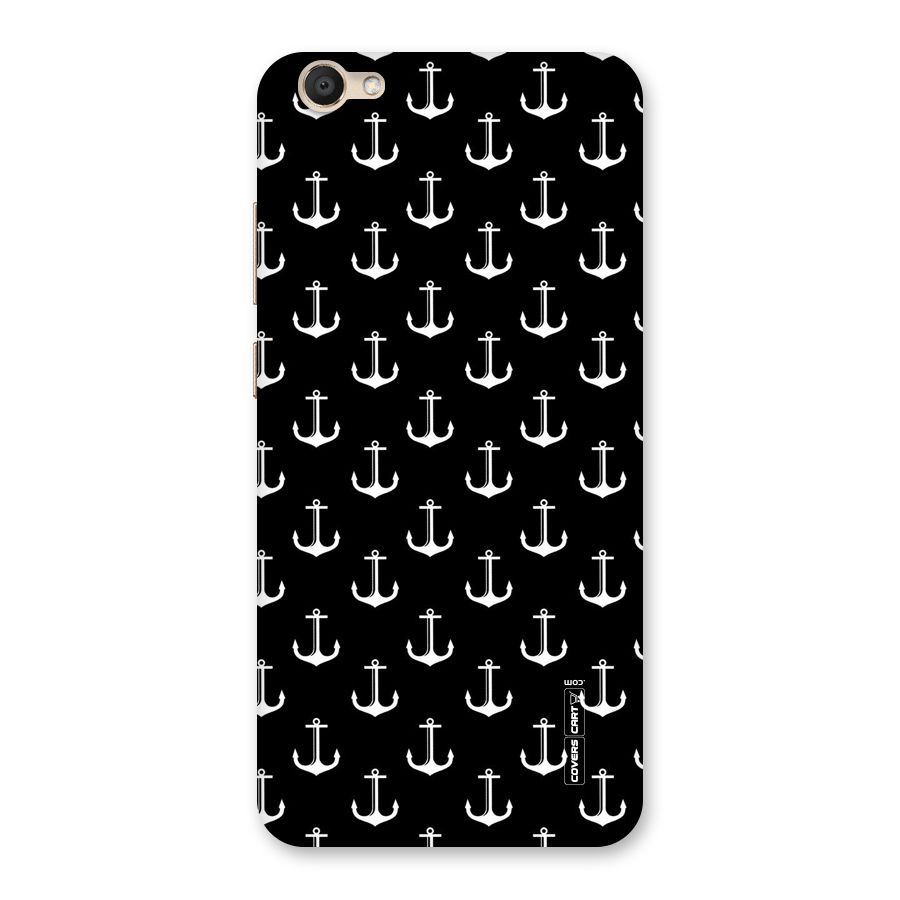 White And Black Anchor Pattern Back Case for Vivo V5s
