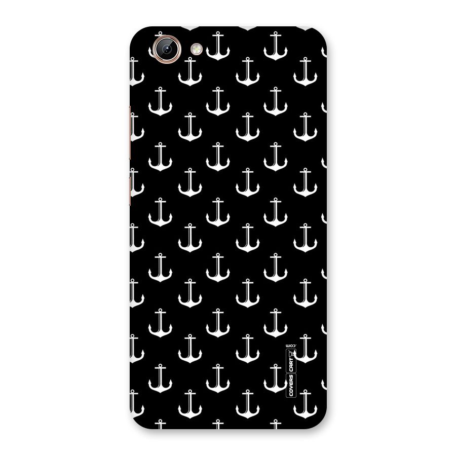 White And Black Anchor Pattern Back Case for Vivo Y71