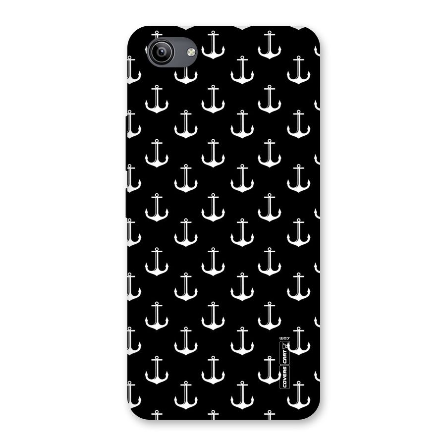White And Black Anchor Pattern Back Case for Vivo Y81i