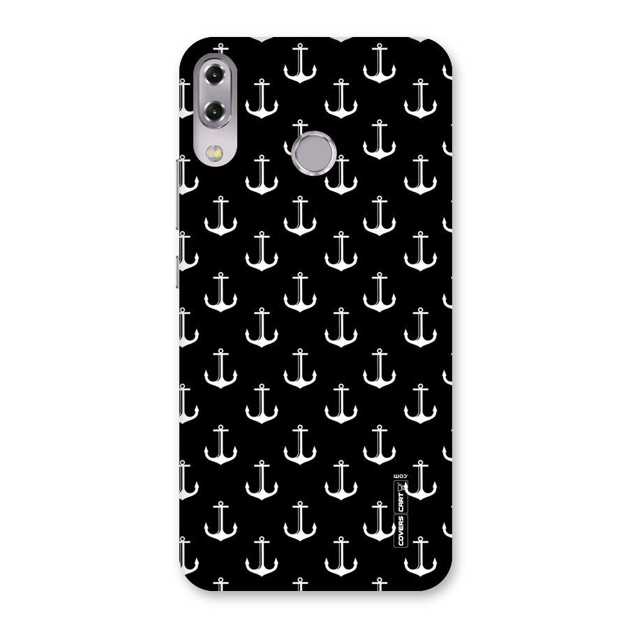 White And Black Anchor Pattern Back Case for Zenfone 5Z