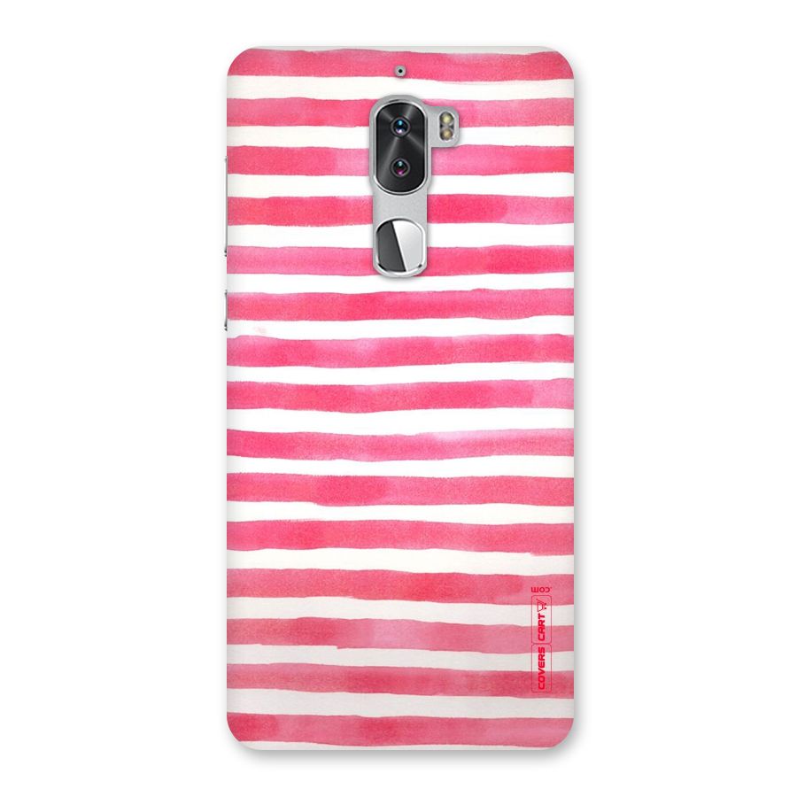 White And Pink Stripes Back Case for Coolpad Cool 1