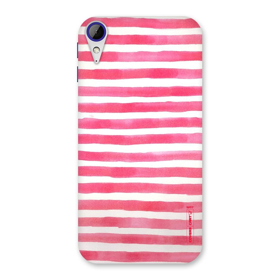 White And Pink Stripes Back Case for Desire 830