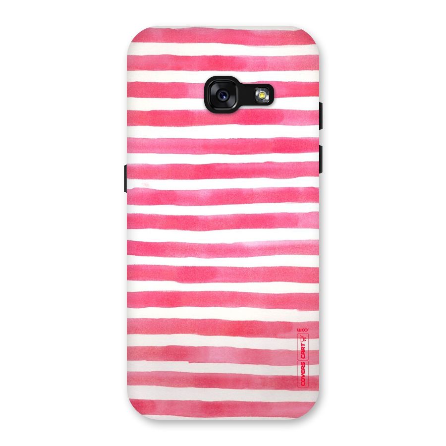 White And Pink Stripes Back Case for Galaxy A3 (2017)